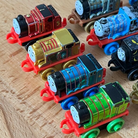 Thomas & Friends Toy Trains MINIS Chrome Thomas James Gordon Percy Lot - Picture 3 of 5
